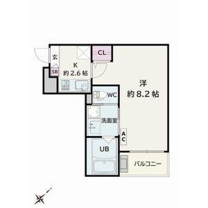 JACK MIKAWAANJOHIGASHII(1K/3階)の間取り写真