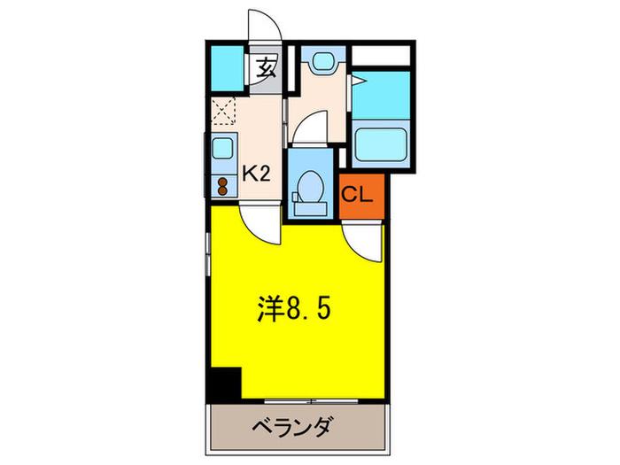 ビガーポリス133宝塚(1K/5階)の間取り写真