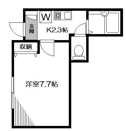 プラティーク阿佐谷(1K/1階)の間取り写真