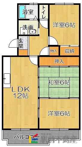 レークサイドパークII(3LDK/2階)の間取り写真