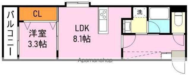 J.TERRACE(1LDK/5階)の間取り写真