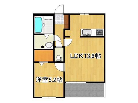 クレールコート常永 A棟(1LDK/2階)の間取り写真