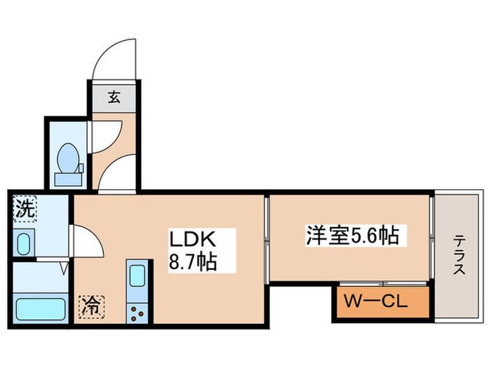D-STYLE氷川台(1LDK/3階)の間取り写真