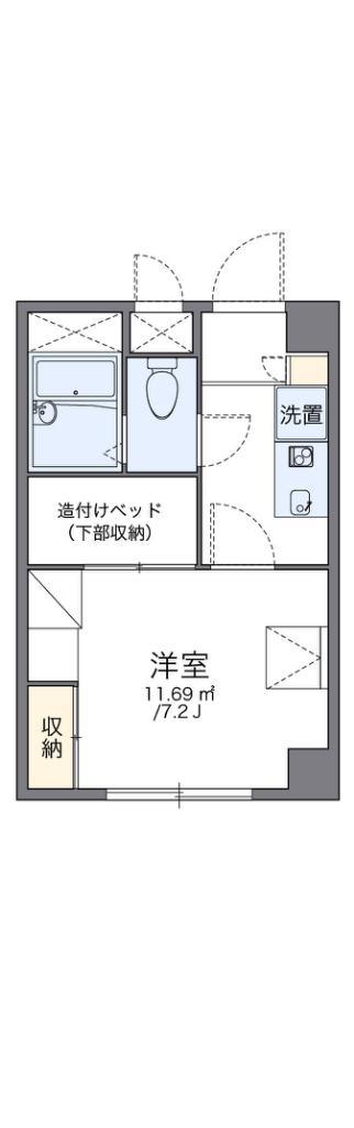 レオパレス御代の台(1K/3階)の間取り写真