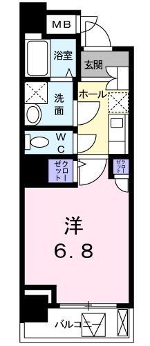 リヨンドール大泉学園(1K/7階)の間取り写真