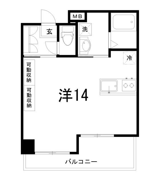 CLASS・K(ワンルーム/4階)の間取り写真