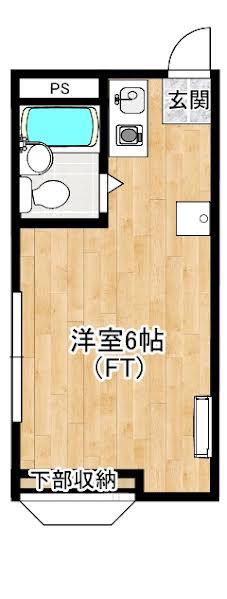 アンチーノビル(ワンルーム/1階)の間取り写真
