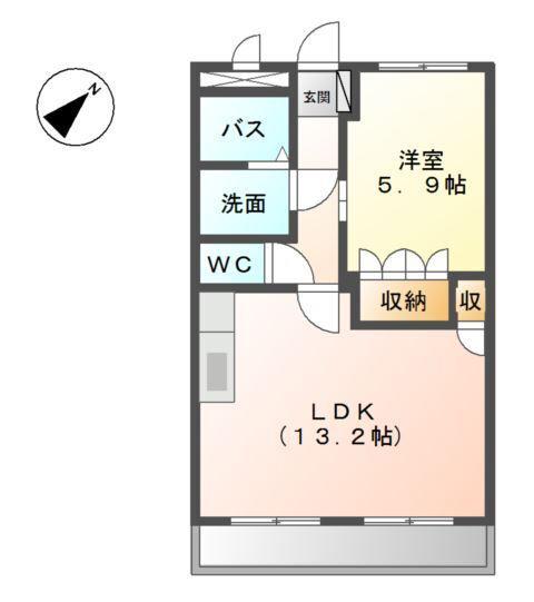 スペランツァ(1LDK/3階)の間取り写真