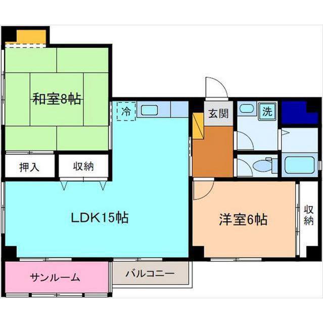 アドニス(2LDK/3階)の間取り写真