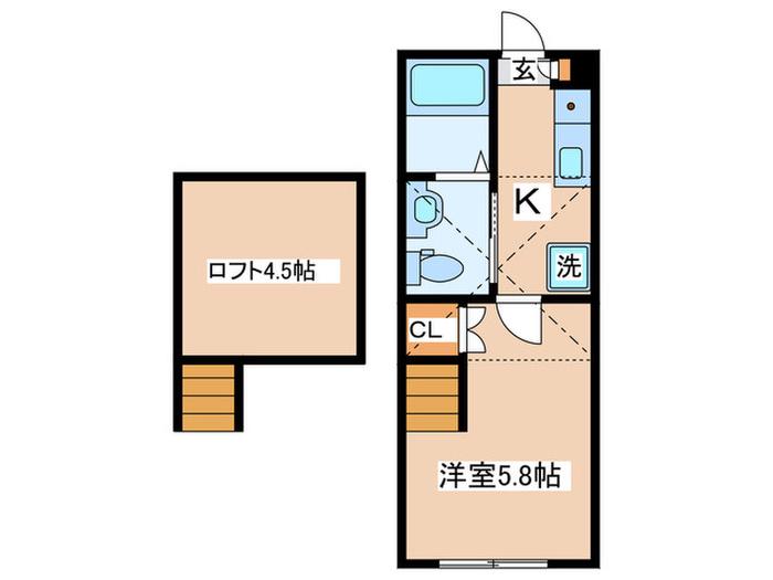 プライム大塚(1K/2階)の間取り写真