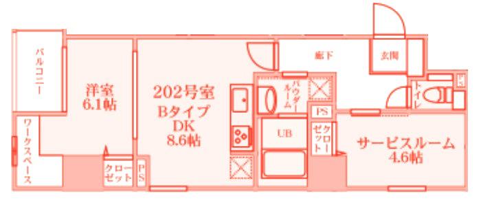 IL PRIMO KISOYA(2LDK/2階)の間取り写真
