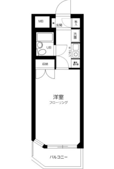 パールマンション白山(1K/5階)の間取り写真