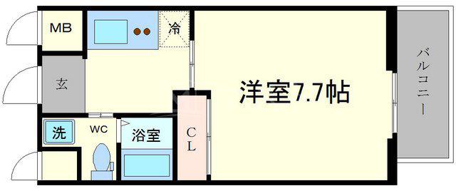 エグゼ西大阪(1K/3階)の間取り写真
