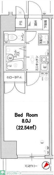 パレドール九段下(1K/9階)の間取り写真