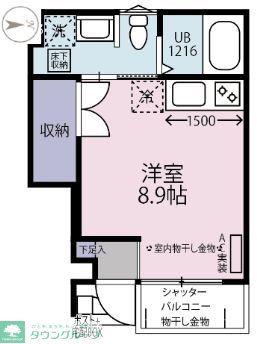LEPOA TALO(1K/1階)の間取り写真