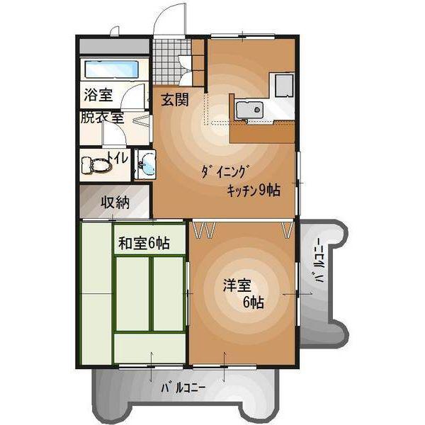 アネックス関口(1LDK/4階)の間取り写真