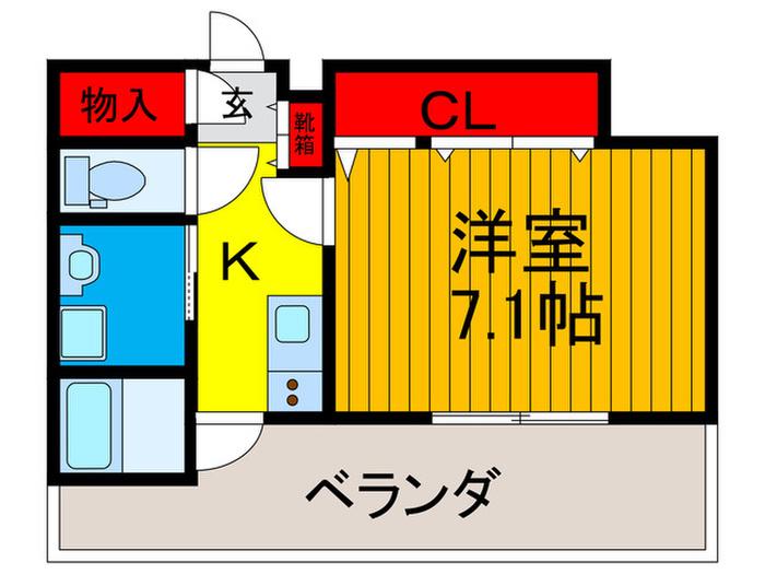ダブルツリー7番館(1K/5階)の間取り写真