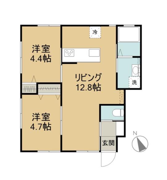 サンライズ柏明原(2LDK/2階)の間取り写真