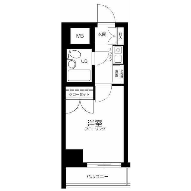 U・H神田川(1K/6階)の間取り写真