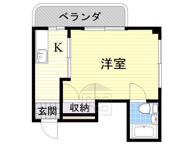 緑町ハイツ(1K/1階)の間取り写真