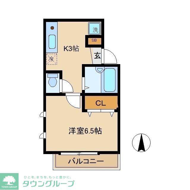 小淀コーポ(1K/2階)の間取り写真