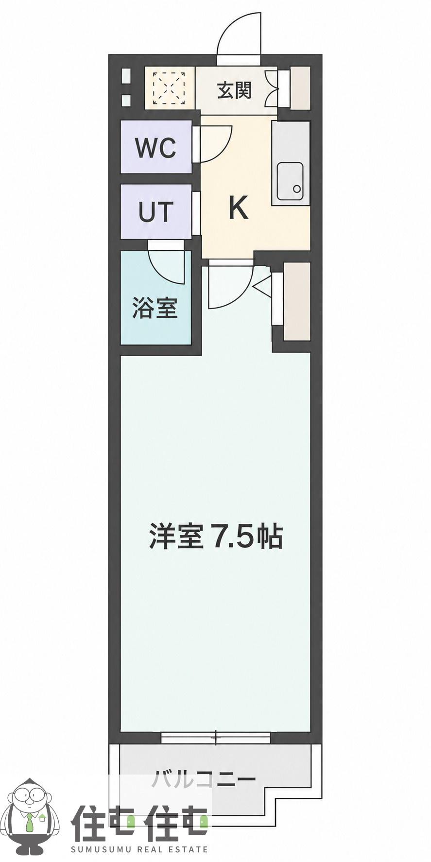 アーバンポイント豊田(1K/9階)の間取り写真