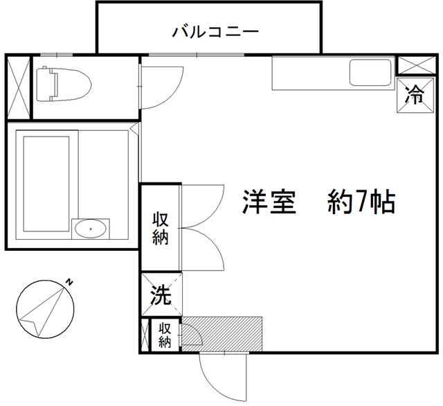 LYNX赤塚新町(ワンルーム/4階)の間取り写真