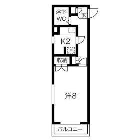 エトワール八戸第一(1K/3階)の間取り写真