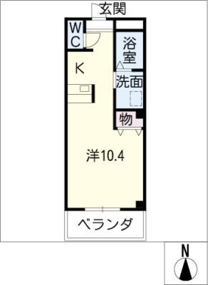 秀島ビルCRASTINA108(ワンルーム/3階)の間取り写真