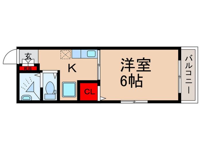 シティハイムITO(1K/1階)の間取り写真