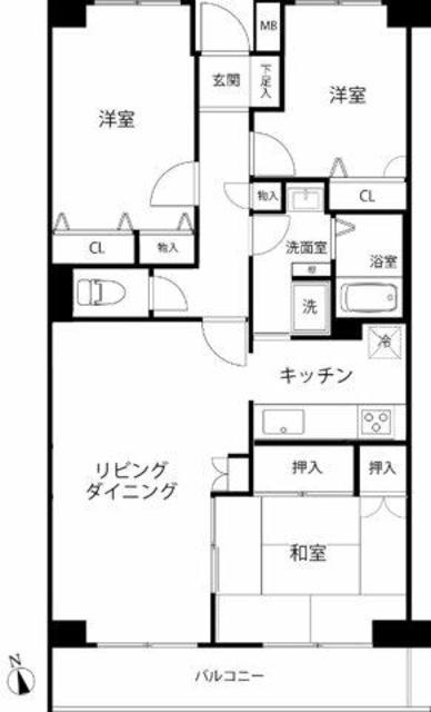 T′S GARDEN横浜岸根公園(3LDK/1階)の間取り写真