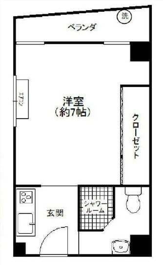 アーバンコートサカス18(ワンルーム/2階)の間取り写真
