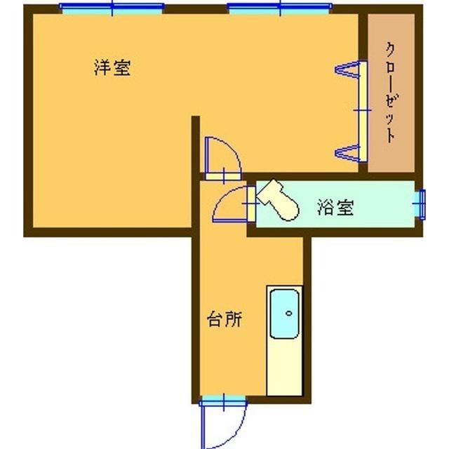 吉田ビル(2K/3階)の間取り写真