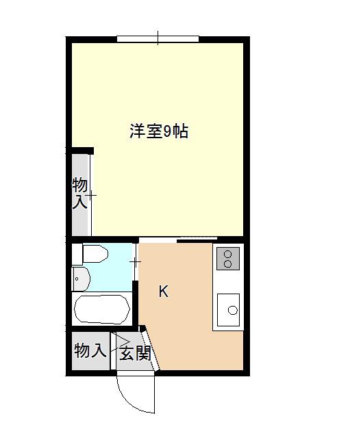 城南神屋荘(1K/2階)の間取り写真