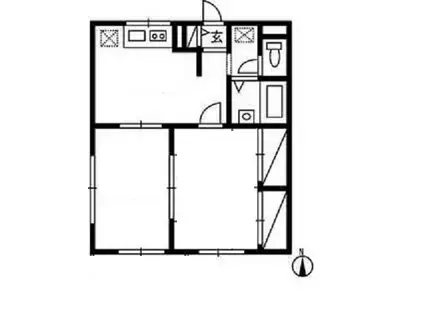 エステートピアオオツカ(2DK/2階)の間取り写真