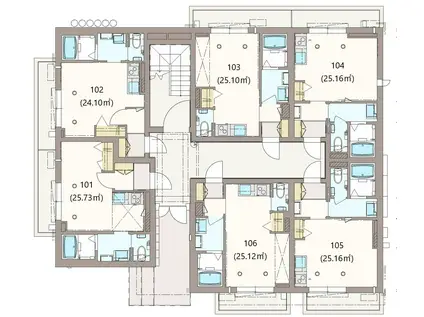YS PRECIOUSIX(ワンルーム/1階)の間取り写真
