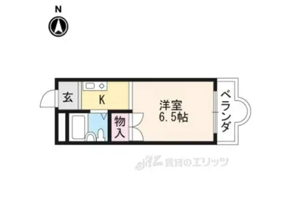三宅マンション(1K/4階)の間取り写真