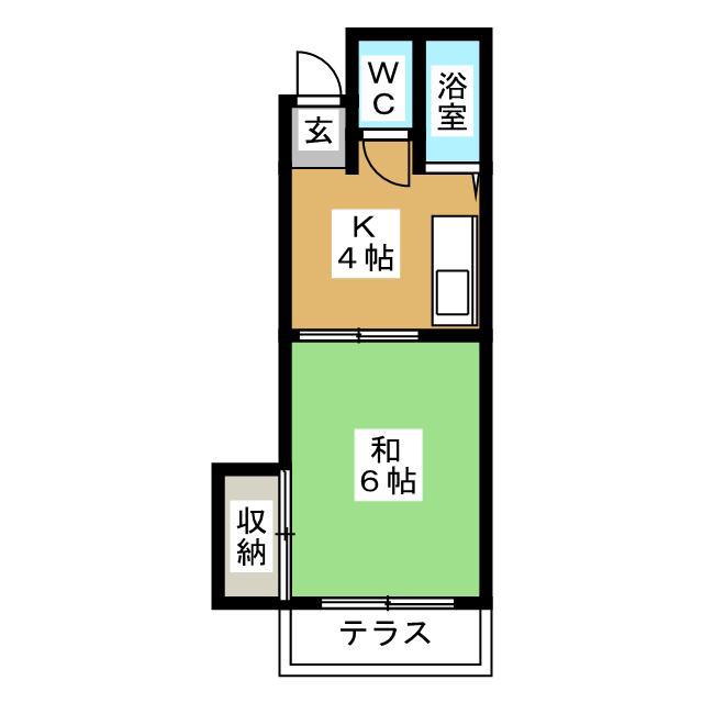 コーポ佐久間(1K/2階)の間取り写真