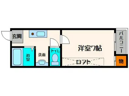 コアハウス桜ノ宮(1K/1階)の間取り写真