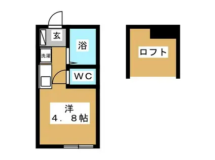 サンシャイン鶴見(ワンルーム/2階)の間取り写真