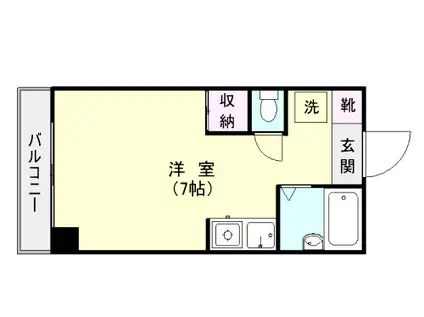 アップルコート紫原IV(ワンルーム/4階)の間取り写真