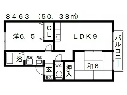 フローラ大塚(2LDK/1階)の間取り写真