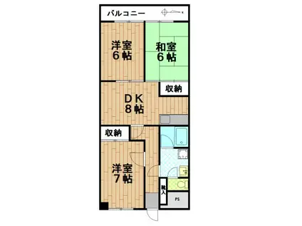 キャニオンマンション第10高島平(3DK/4階)の間取り写真