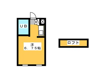 上野イースト(ワンルーム/1階)の間取り写真