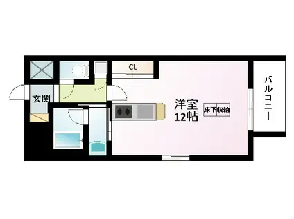 EBYU SHINOSAKA(ワンルーム/3階)の間取り写真