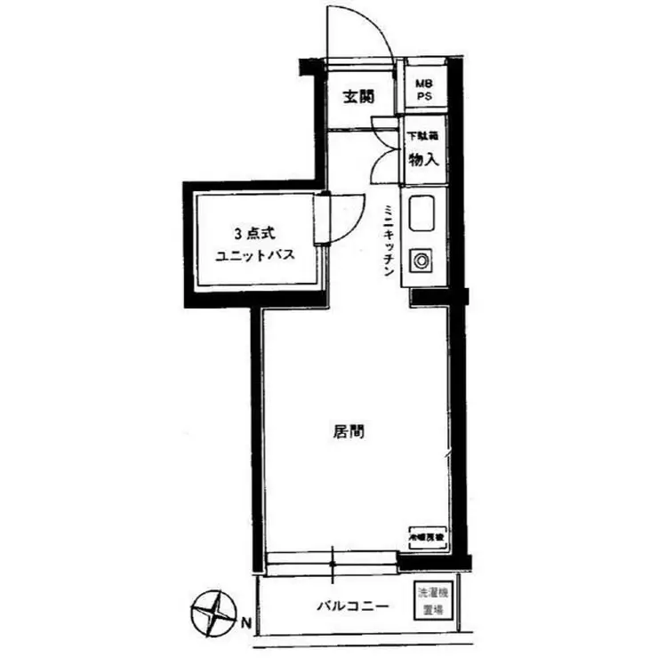 西新宿第2ローヤルコーポ 1階階 間取り