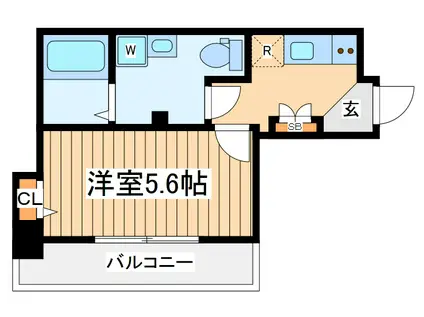 レグゼ横濱阪東橋2(1K/6階)の間取り写真