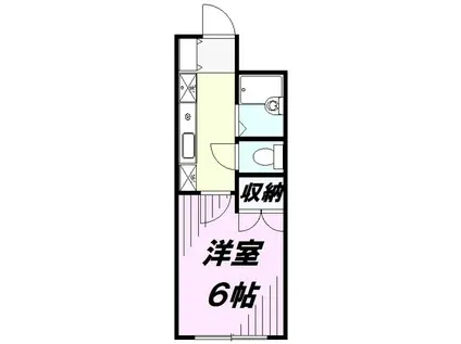 サンビュウコーポ(1K/2階)の間取り写真