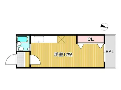 小林マンション(ワンルーム/2階)の間取り写真