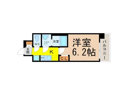 プレサンス鶴舞パーク&ステーション(1K/9階)の間取り写真